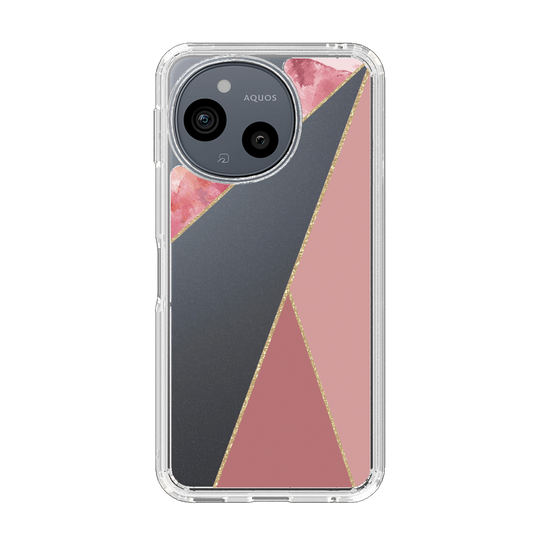 Slim Protection Case［ Marble Triangle Palette - Pink ］