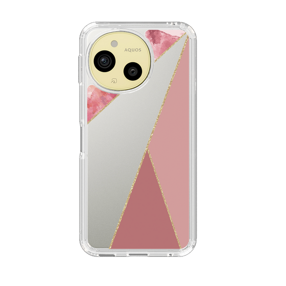 Slim Protection Case［ Marble Triangle Palette - Pink ］