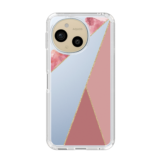 Slim Protection Case［ Marble Triangle Palette - Pink ］