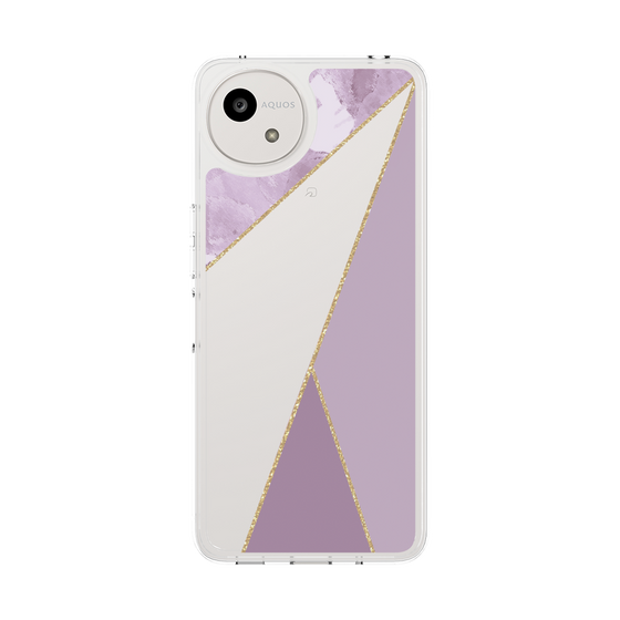 Slim Protection Case［ Marble Triangle Palette - Purple ］