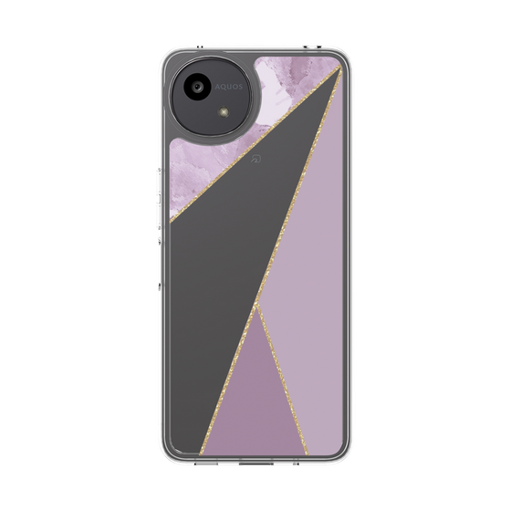 Slim Protection Case［ Marble Triangle Palette - Purple ］