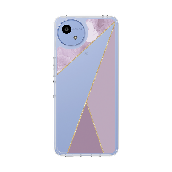 Slim Protection Case［ Marble Triangle Palette - Purple ］