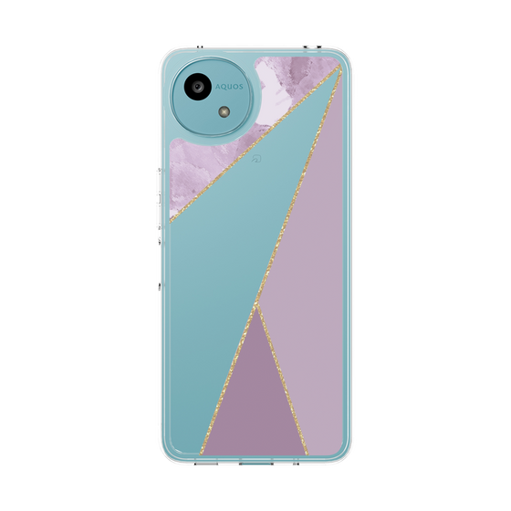 Slim Protection Case［ Marble Triangle Palette - Purple ］