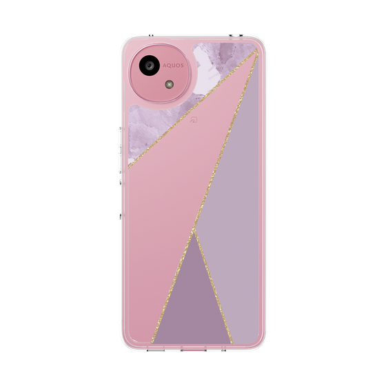 Slim Protection Case［ Marble Triangle Palette - Purple ］