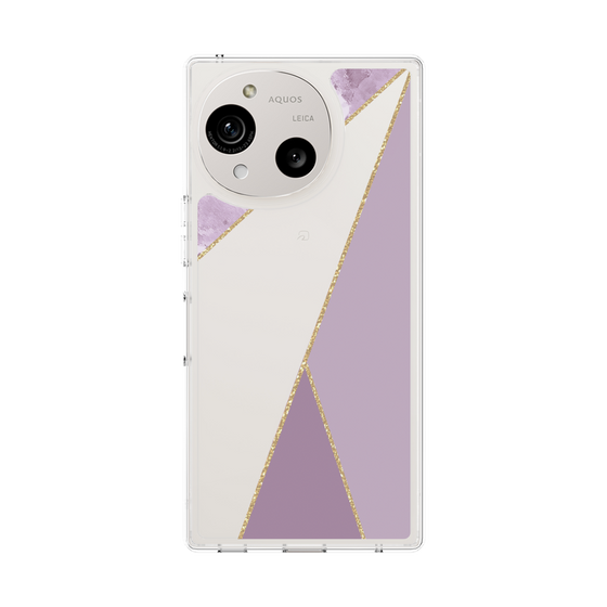 Slim Protection Case［ Marble Triangle Palette - Purple ］
