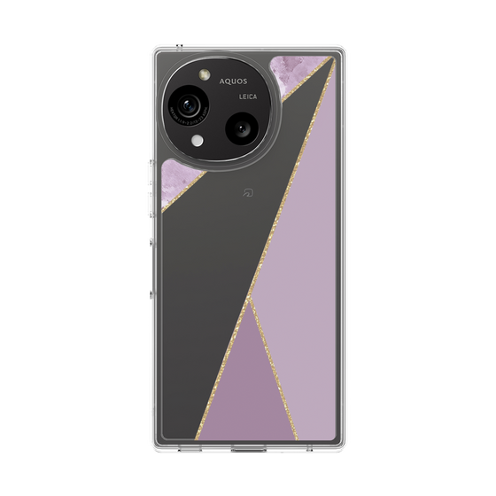 Slim Protection Case［ Marble Triangle Palette - Purple ］