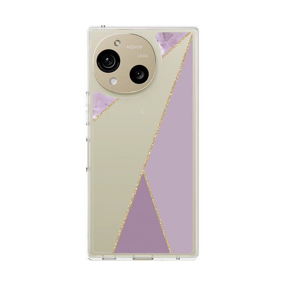 Slim Protection Case［ Marble Triangle Palette - Purple ］