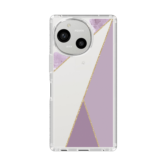 Slim Protection Case［ Marble Triangle Palette - Purple ］