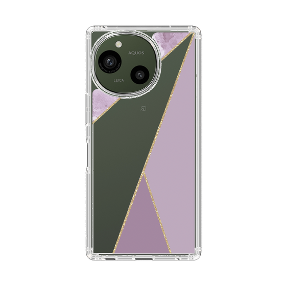 Slim Protection Case［ Marble Triangle Palette - Purple ］