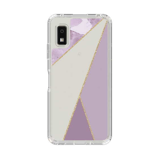 Slim Protection Case［ Marble Triangle Palette - Purple ］