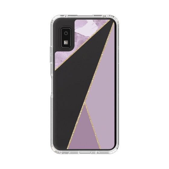 Slim Protection Case［ Marble Triangle Palette - Purple ］
