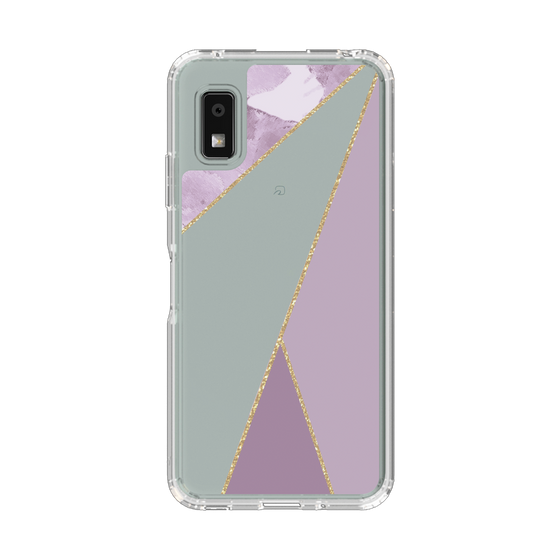 Slim Protection Case［ Marble Triangle Palette - Purple ］