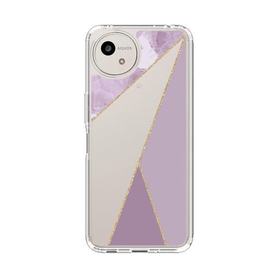 Slim Protection Case［ Marble Triangle Palette - Purple ］