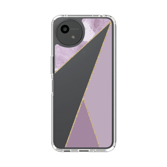 Slim Protection Case［ Marble Triangle Palette - Purple ］