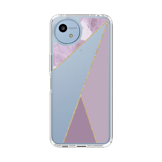 Slim Protection Case［ Marble Triangle Palette - Purple ］