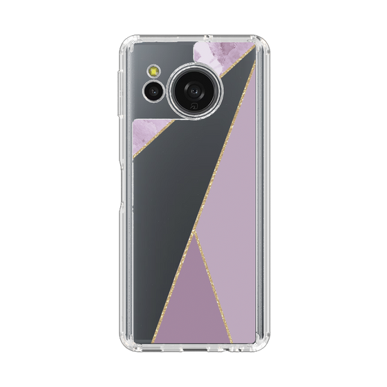 Slim Protection Case［ Marble Triangle Palette - Purple ］