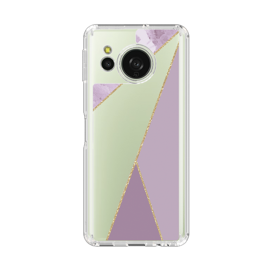 Slim Protection Case［ Marble Triangle Palette - Purple ］
