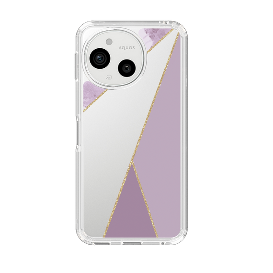 Slim Protection Case［ Marble Triangle Palette - Purple ］