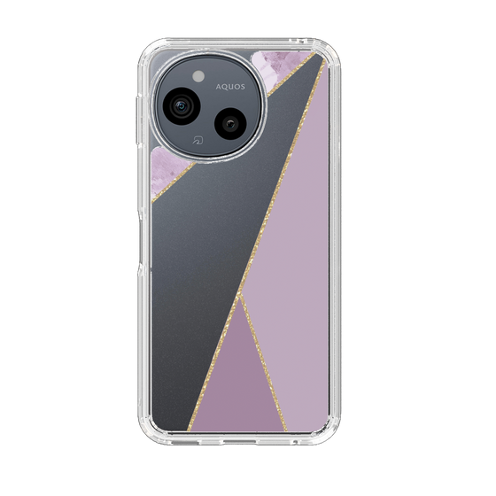 Slim Protection Case［ Marble Triangle Palette - Purple ］