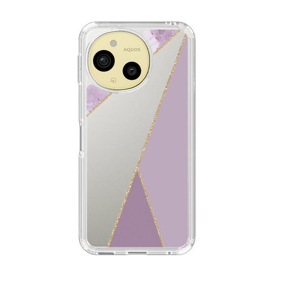 Slim Protection Case［ Marble Triangle Palette - Purple ］