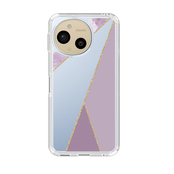 Slim Protection Case［ Marble Triangle Palette - Purple ］