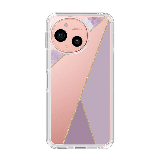 Slim Protection Case［ Marble Triangle Palette - Purple ］