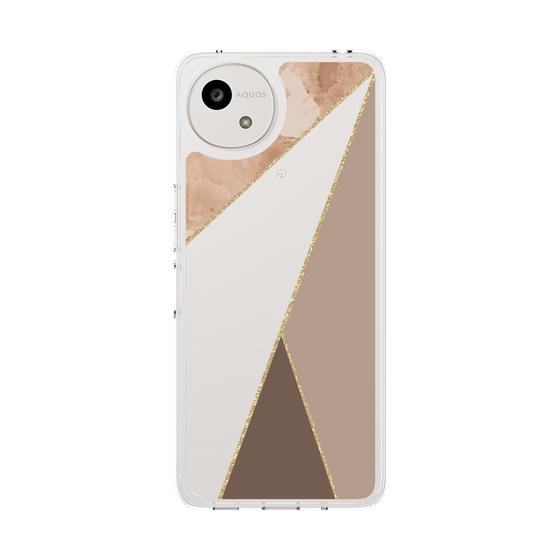 Slim Protection Case［ Marble Triangle Palette - Brown ］