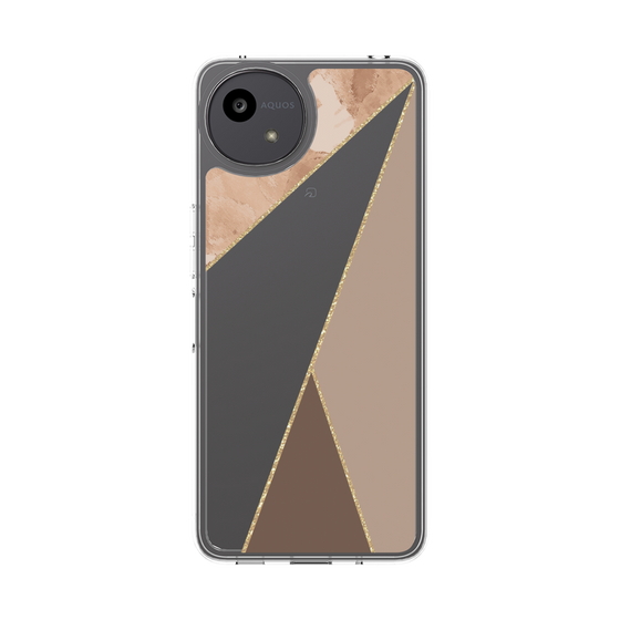 Slim Protection Case［ Marble Triangle Palette - Brown ］