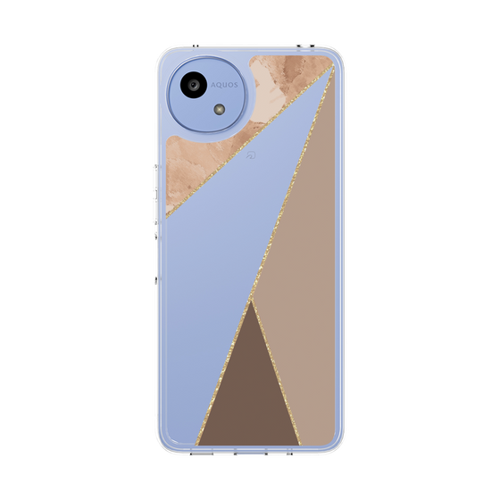 Slim Protection Case［ Marble Triangle Palette - Brown ］