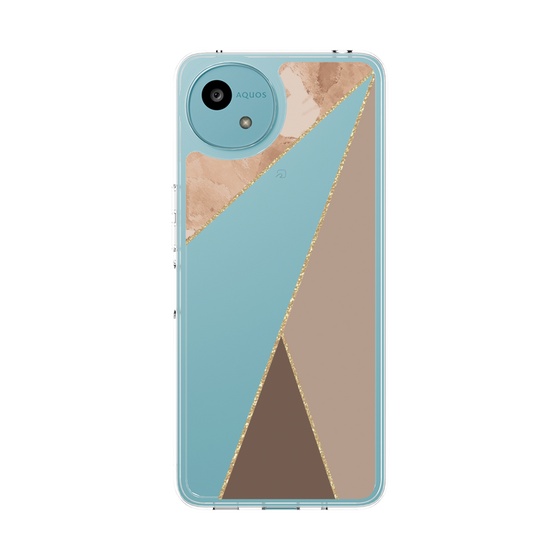 Slim Protection Case［ Marble Triangle Palette - Brown ］