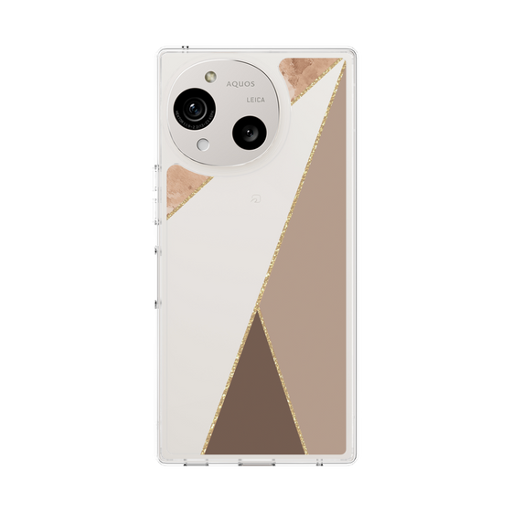 Slim Protection Case［ Marble Triangle Palette - Brown ］
