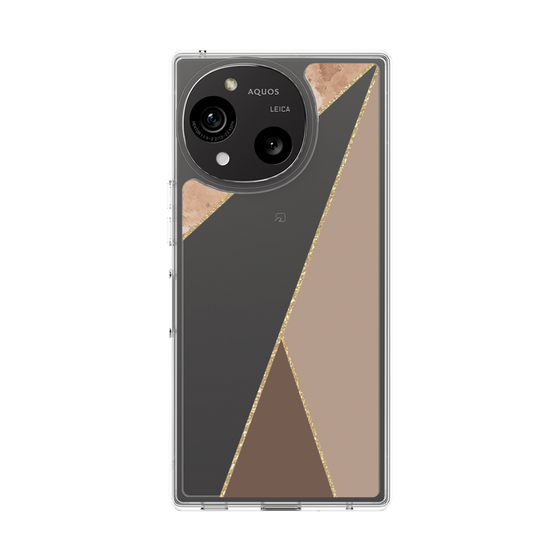 Slim Protection Case［ Marble Triangle Palette - Brown ］