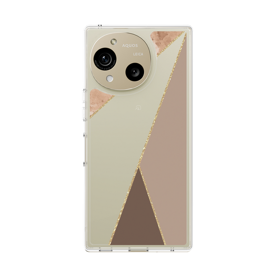 Slim Protection Case［ Marble Triangle Palette - Brown ］