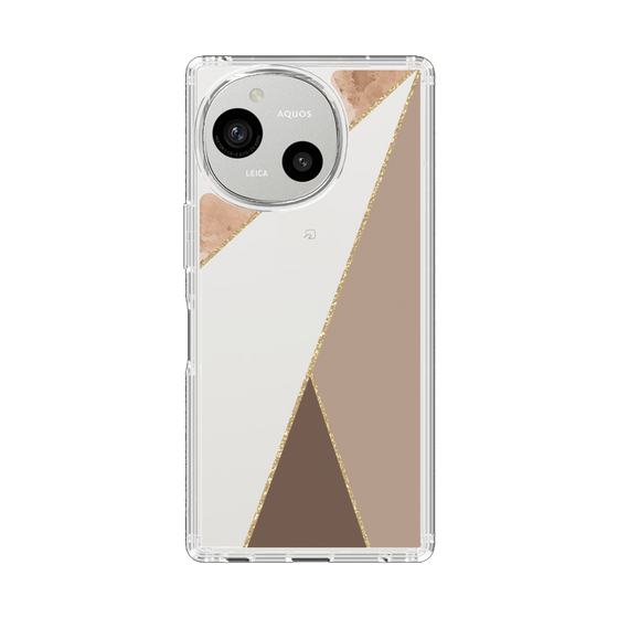 Slim Protection Case［ Marble Triangle Palette - Brown ］
