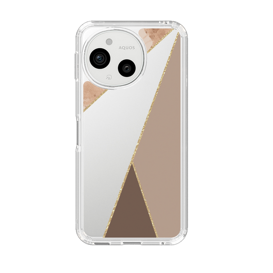 Slim Protection Case［ Marble Triangle Palette - Brown ］