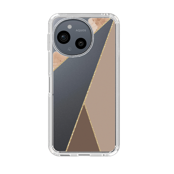 Slim Protection Case［ Marble Triangle Palette - Brown ］