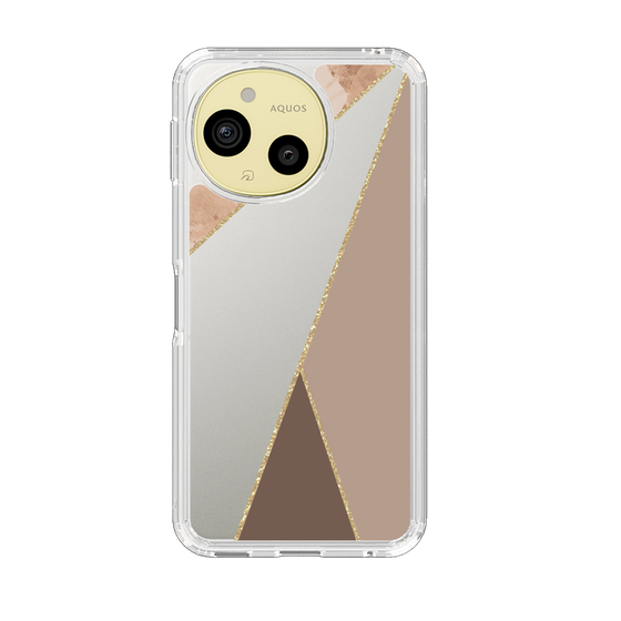 Slim Protection Case［ Marble Triangle Palette - Brown ］