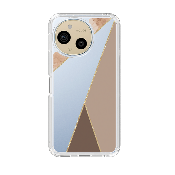 Slim Protection Case［ Marble Triangle Palette - Brown ］