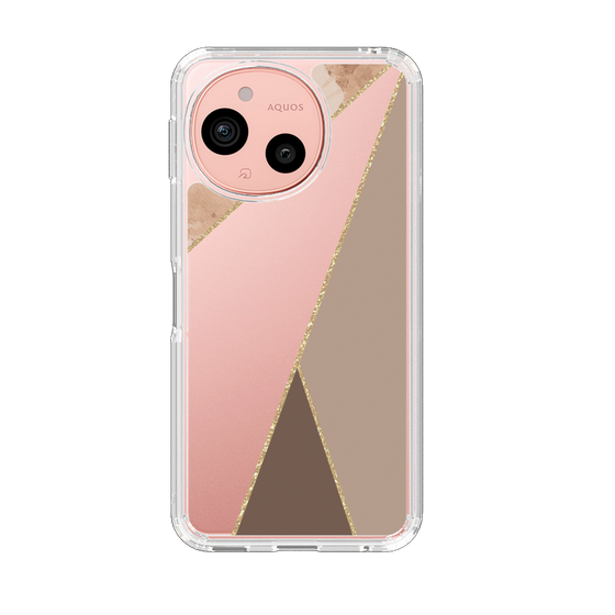 Slim Protection Case［ Marble Triangle Palette - Brown ］