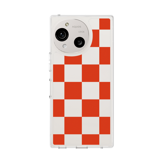 Slim Protection Case［ Ichimatsu Pattern - Red ］