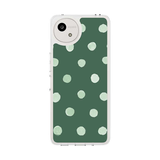Slim Protection Case［ Watercolor Dots Retro Color - Green ］
