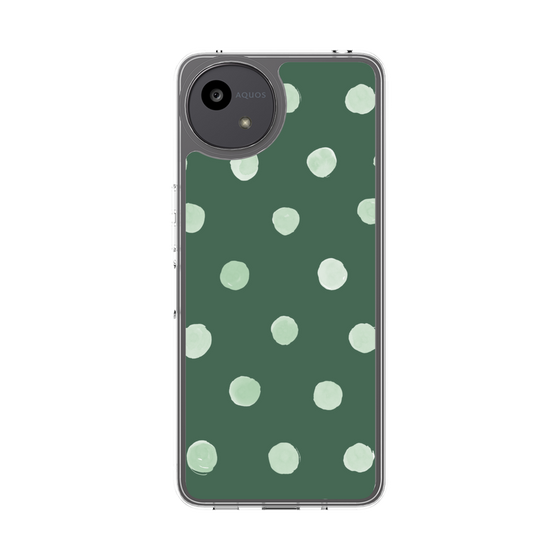 Slim Protection Case［ Watercolor Dots Retro Color - Green ］