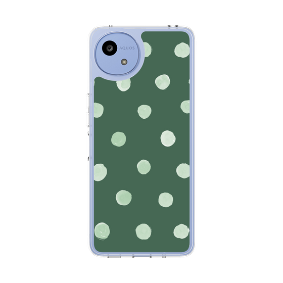 Slim Protection Case［ Watercolor Dots Retro Color - Green ］