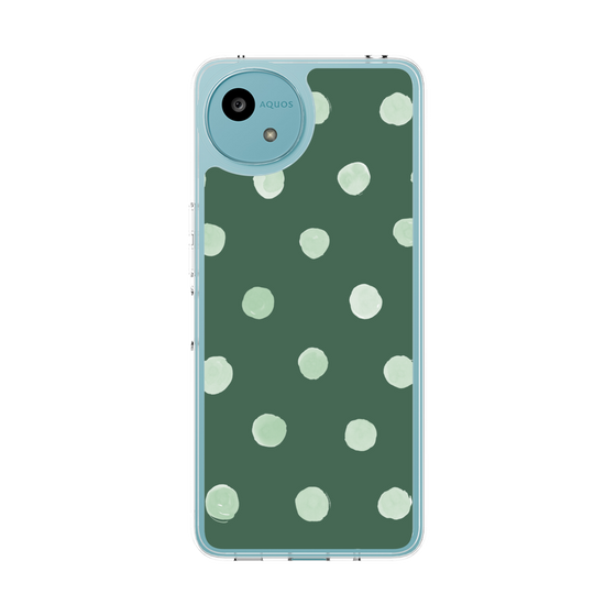 Slim Protection Case［ Watercolor Dots Retro Color - Green ］