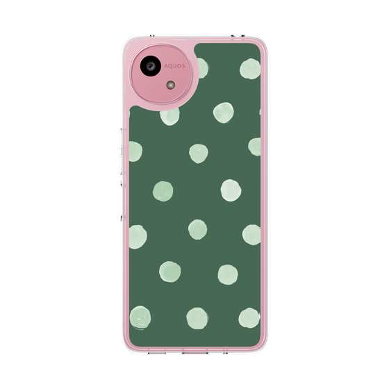 Slim Protection Case［ Watercolor Dots Retro Color - Green ］