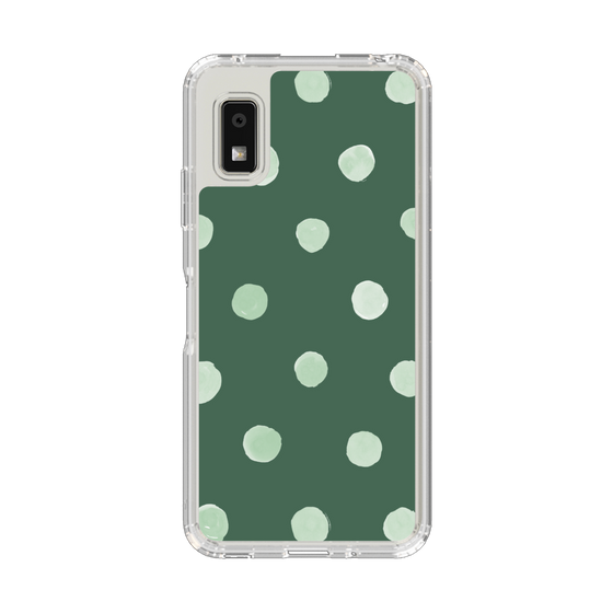 Slim Protection Case［ Watercolor Dots Retro Color - Green ］