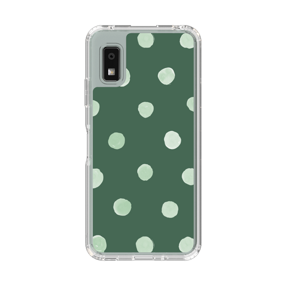 Slim Protection Case［ Watercolor Dots Retro Color - Green ］