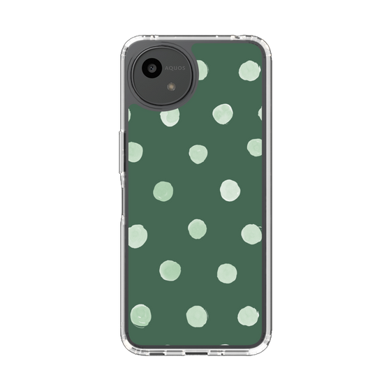 Slim Protection Case［ Watercolor Dots Retro Color - Green ］