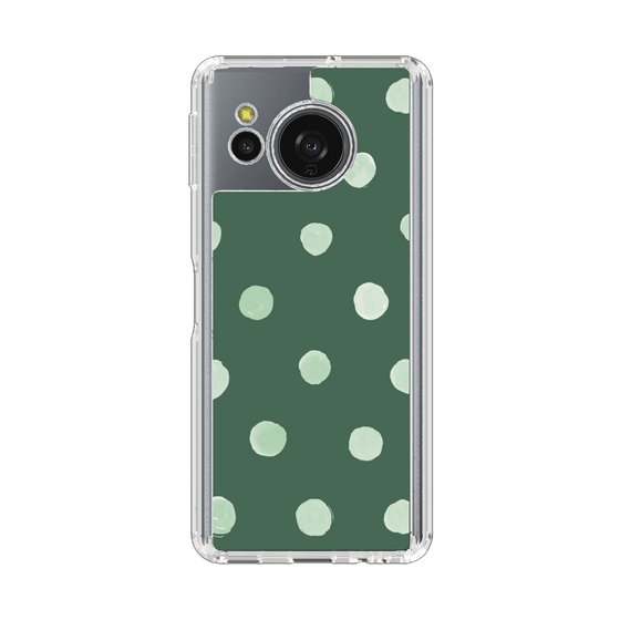 Slim Protection Case［ Watercolor Dots Retro Color - Green ］