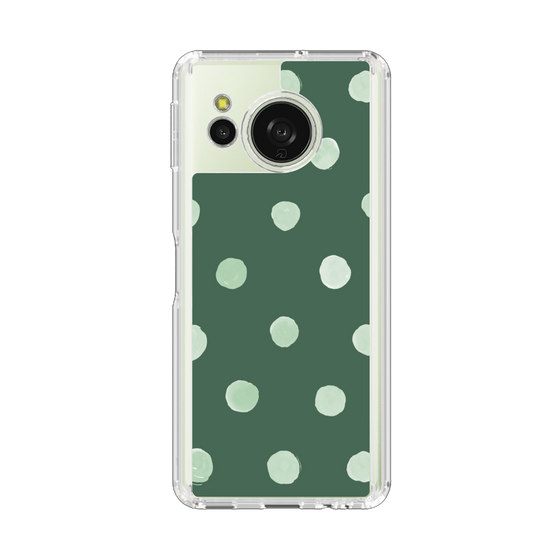 Slim Protection Case［ Watercolor Dots Retro Color - Green ］